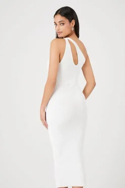 One-Shoulder Midi Sweater Dress