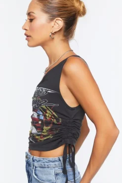One-Shoulder Reno Racing Graphic Top