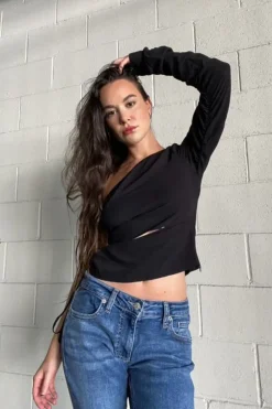 One-Shoulder Ruched Top