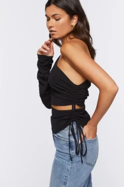 One-Shoulder Ruched Top