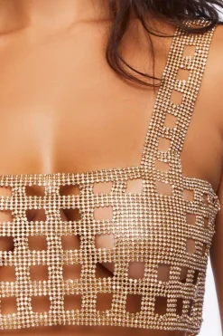 Open-Back Chainmail Crop Top