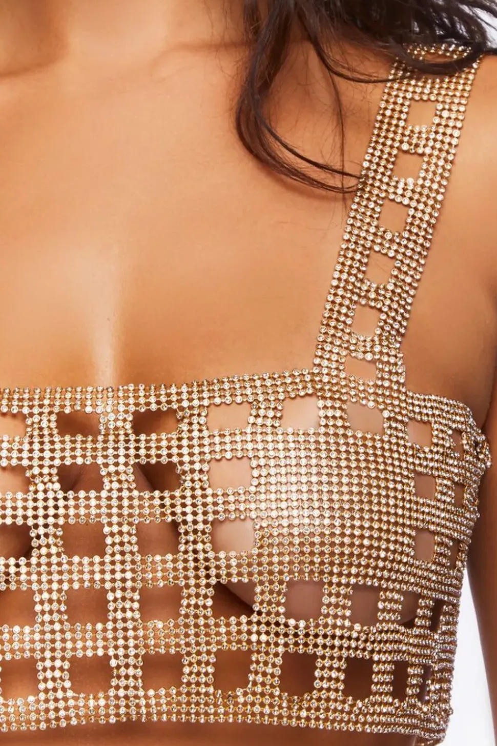 Open-Back Chainmail Crop Top