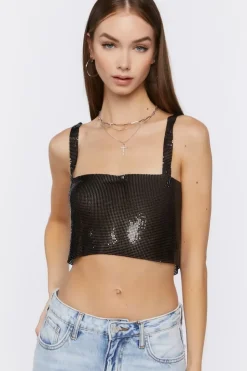 Open-Back Chainmail Crop Top