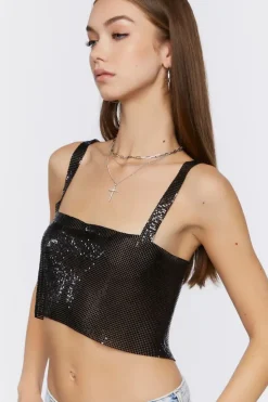 Open-Back Chainmail Crop Top
