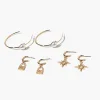 Open-End Hoop & Drop Earring Set