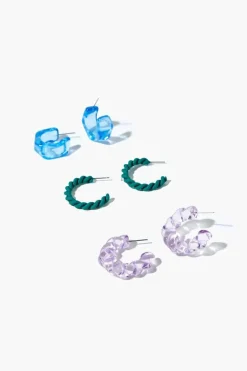 Open-End Hoop Earring Set
