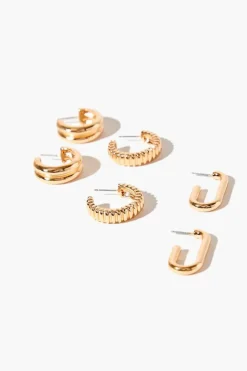Open-End Hoop Earring Set
