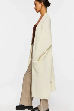 Open-Front Longline Cardigan Sweater