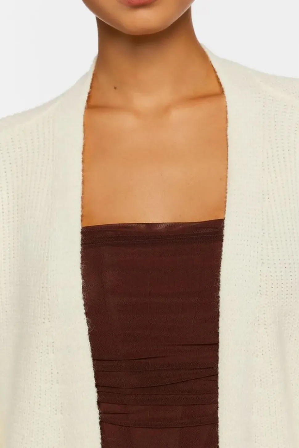 Open-Front Longline Cardigan Sweater