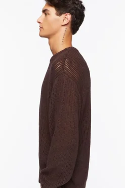 Open-Knit Crew Sweater