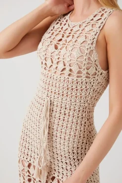 Open-Knit Crochet Maxi Dress