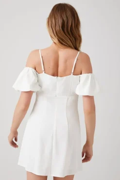Open-Shoulder Mini Dress
