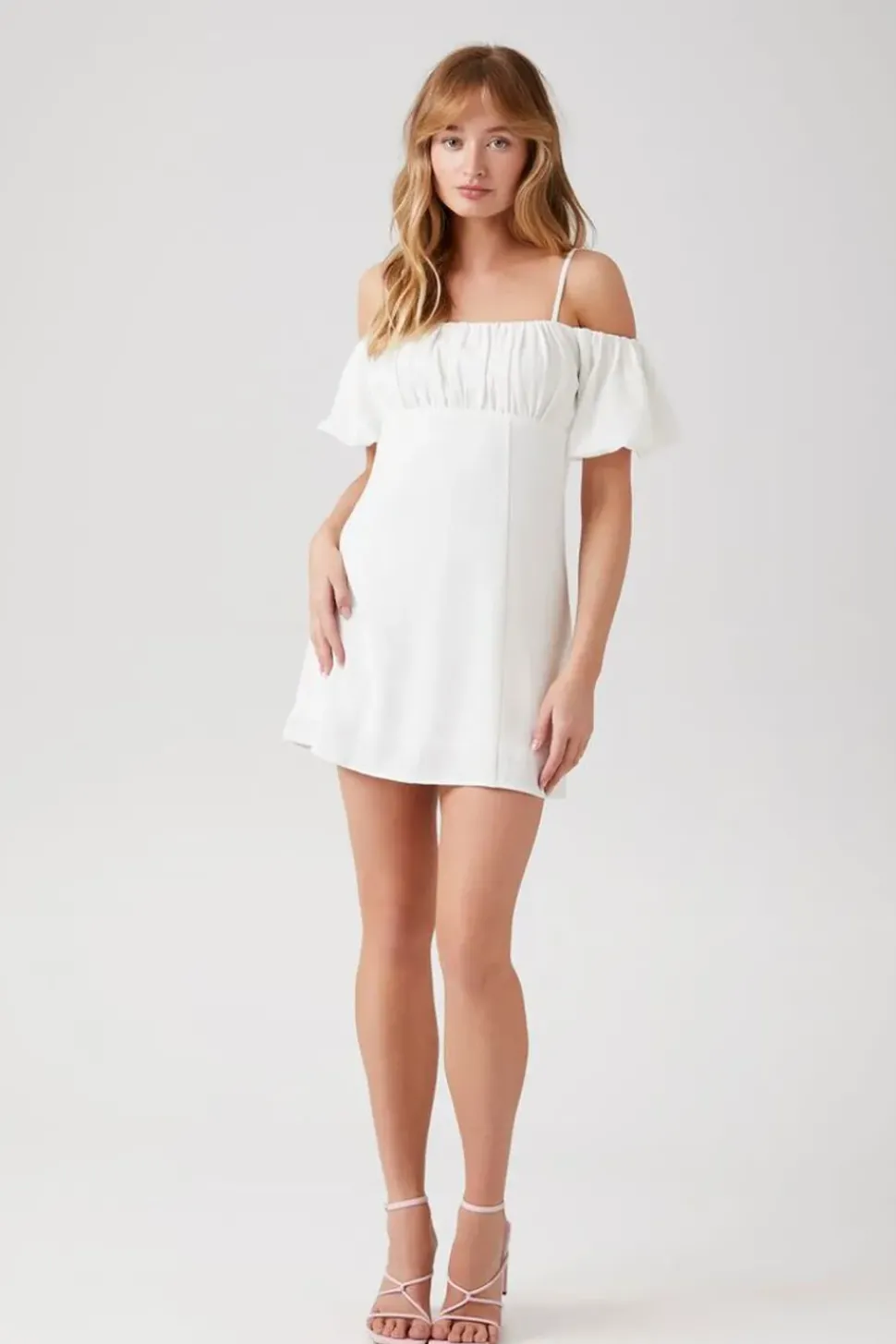 Open-Shoulder Mini Dress