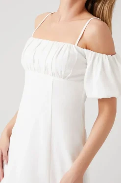 Open-Shoulder Mini Dress