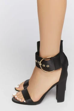 Open-Toe Buckled Heels