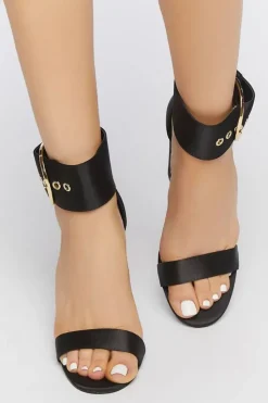 Open-Toe Buckled Heels