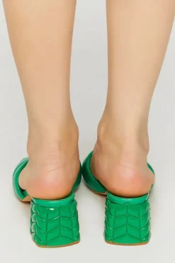 Open-Toe Chevron Heels