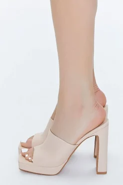 Open-Toe Platform Block Heels
