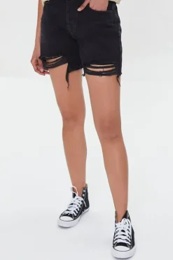 Organically Grown Cotton Denim Mom Shorts