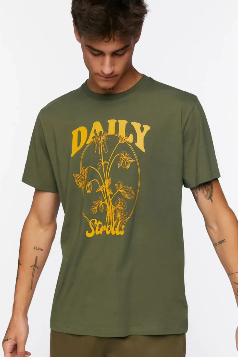 Organically Grown Cotton Floral Graphic Tee
