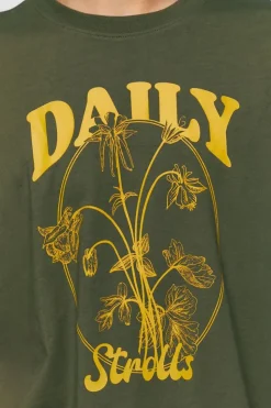 Organically Grown Cotton Floral Graphic Tee