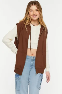 Organically Grown Cotton Sleeveless Hoodie