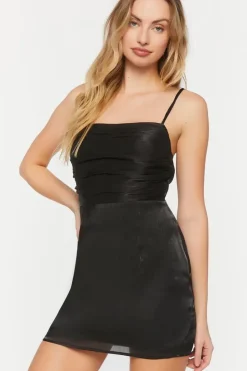 Organza Cutout Mini Dress