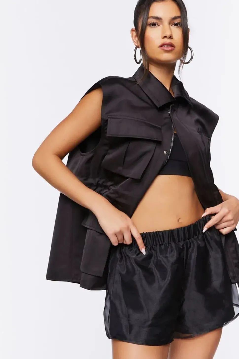 Organza Pull-On Shorts