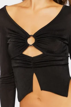 O-Ring Cutout Crop Top