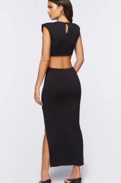 O-Ring Cutout Maxi Dress