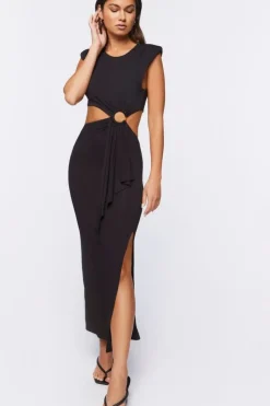 O-Ring Cutout Maxi Dress