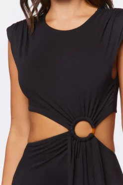 O-Ring Cutout Maxi Dress