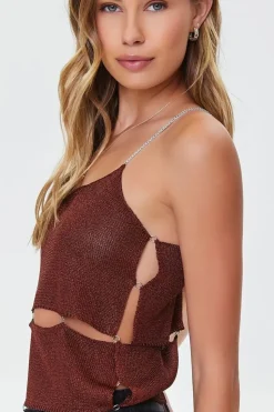 O-Ring Cutout Sweater-Knit Cami