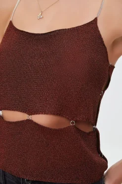 O-Ring Cutout Sweater-Knit Cami