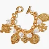 Ornate Faux Pearl Charm Bracelet