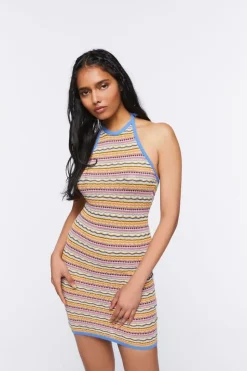 Ornate Halter Mini Dress