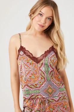 Ornate Print Pajama Cami