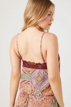 Ornate Print Pajama Cami