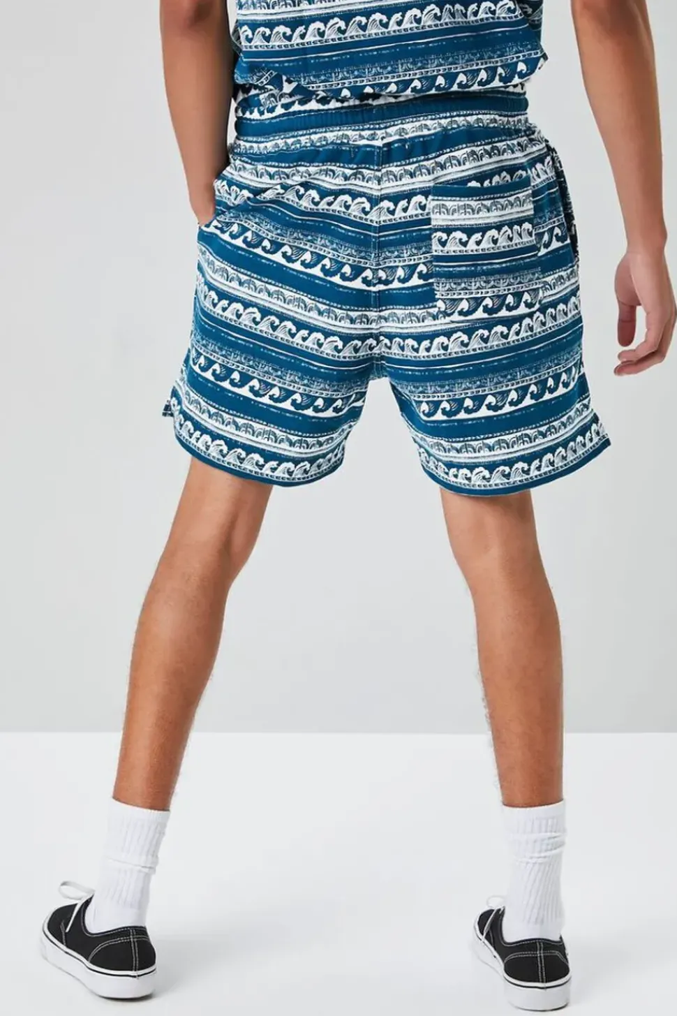 Ornate Wave Print Shorts