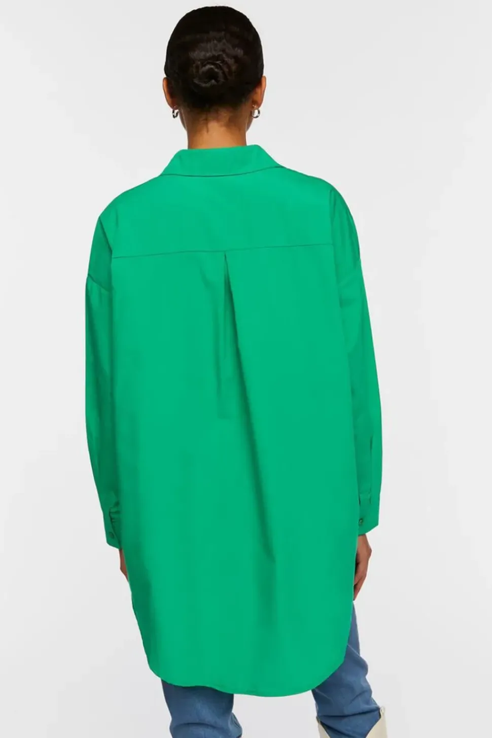 Oversized Longline Poplin Shirt