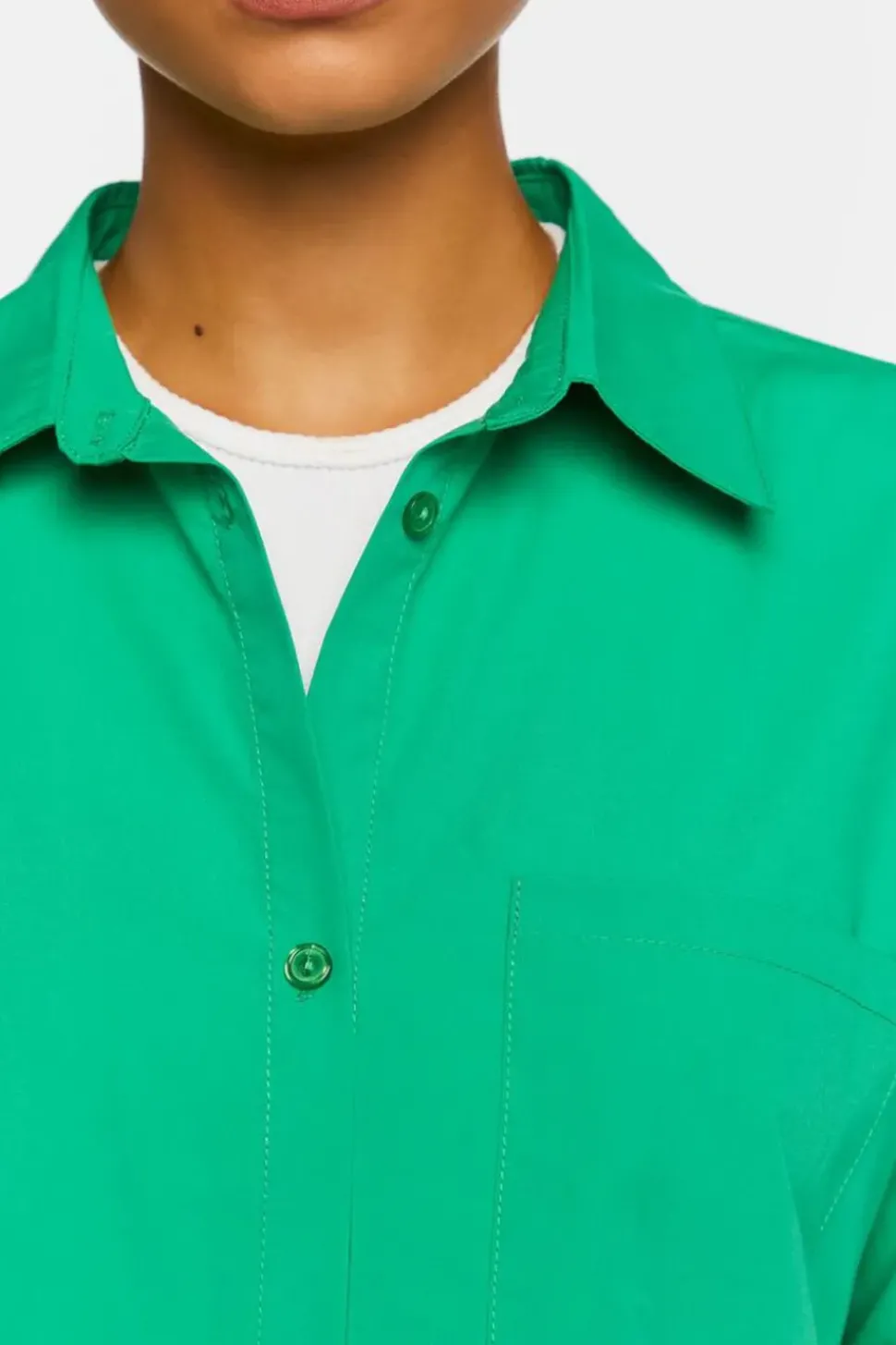 Oversized Longline Poplin Shirt