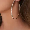 Oversized Rhinestone Hoop Earrings
