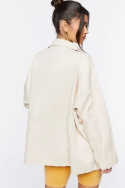Oversized Snap-Button Shacket