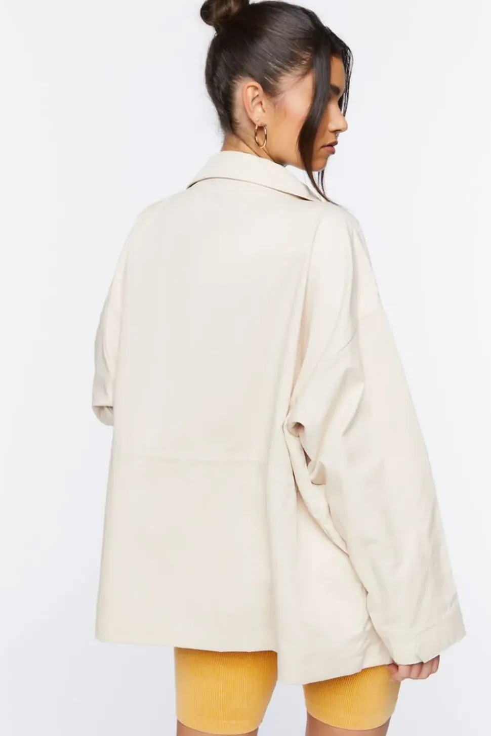 Oversized Snap-Button Shacket