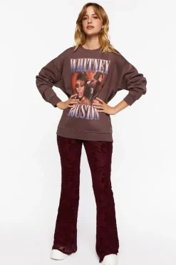 Oversized Whitney Houston Graphic Pullover
