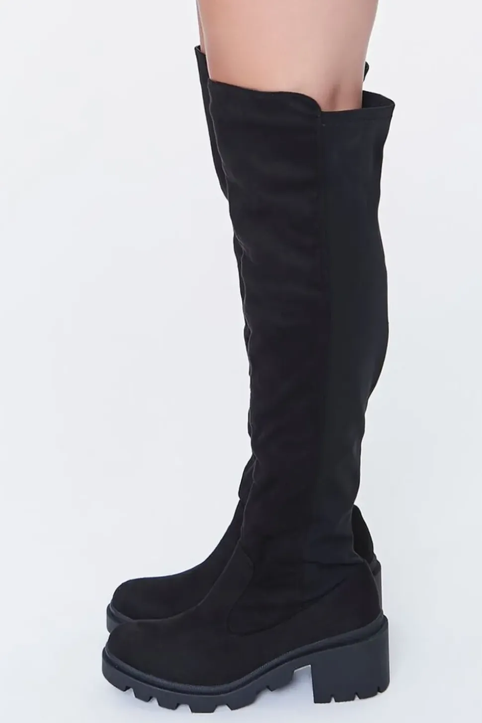 Over-The-Knee Lug-Sole Boots