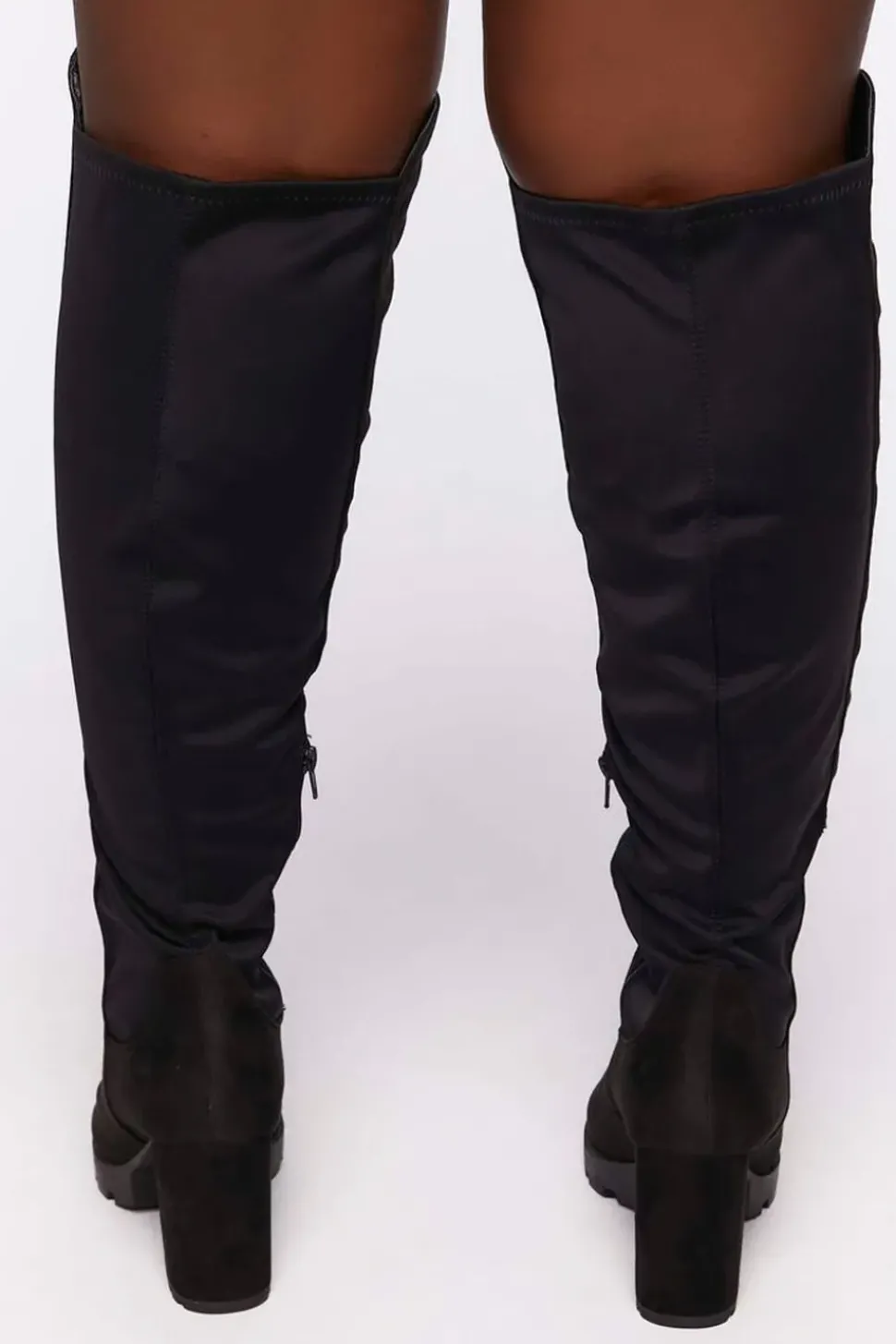 Over-The-Knee Lug-Sole Boots (Wide)