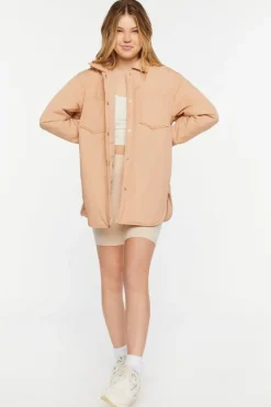 Padded Dolphin-Hem Shacket