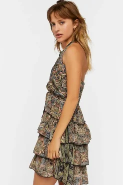 Paisley Halter Mini Dress