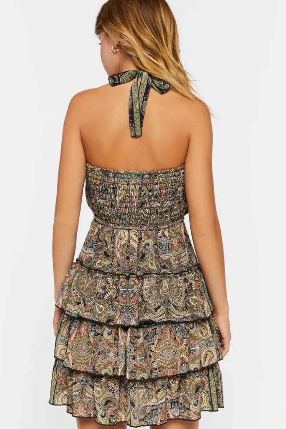 Paisley Halter Mini Dress
